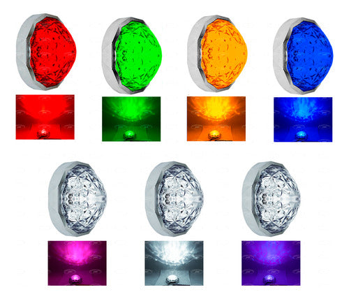 Plafon Punta Zepelin Diamond 7 Led Plano 12-24v Renovatio